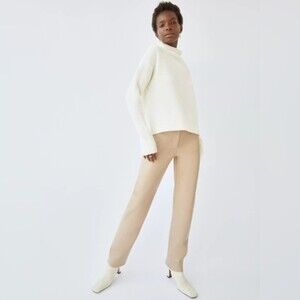wilfred cyprie cashmere mock neck sweater in light birch
